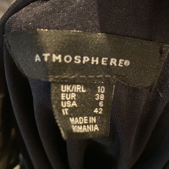 Atmosphere | Navy Dress w/Crane Pattern Sz US6 - Picture 5 of 8